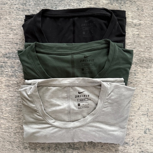 Nike Other - Three Nike Dri-FIT Slim Fit Athletic T-Shirts - Size M